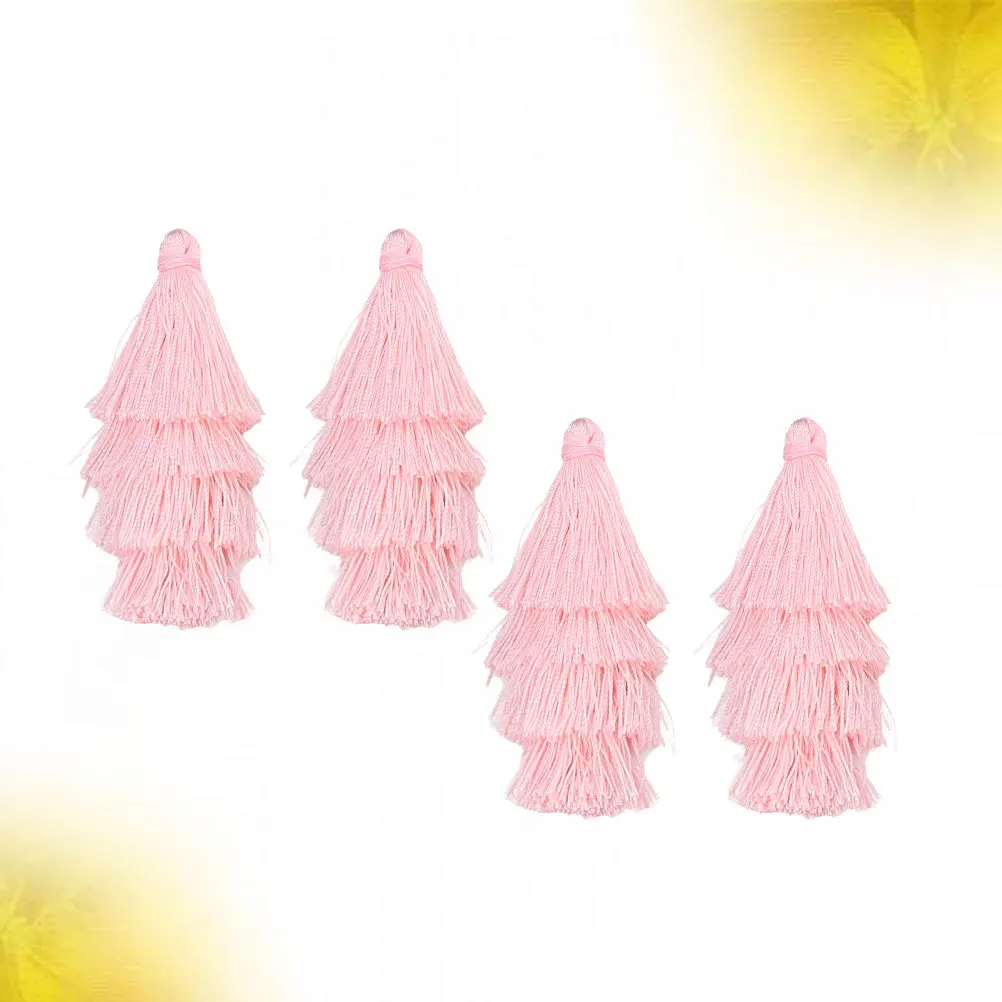 

4 Pcs Hanging Tassel Pendant Long Keychain Earring Accessories Christmas Earrings Jewelry Dangler Chrisrmas Eardrop