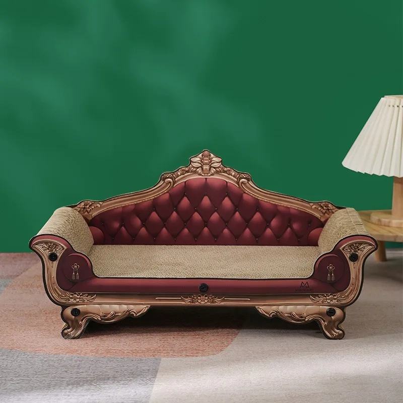 Retro sofa cat scratching board, portable multi-functional claw grinding cat rest seat