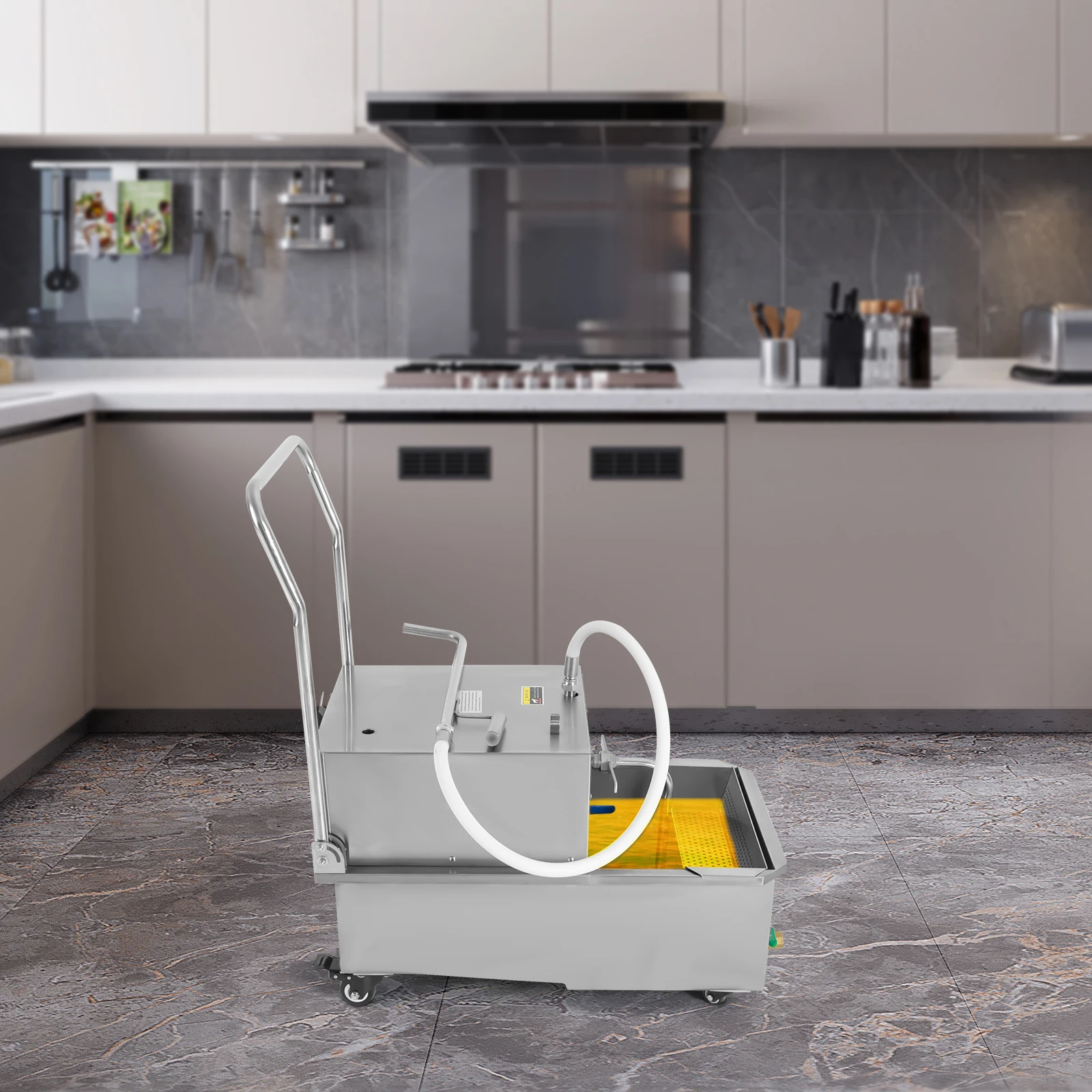 

55 L /14.5 Gal Commercial Mobile Fryer Filter Machine 550W Restaurant Oil Filter Machine Mobile Fryer Oil Filter Machine