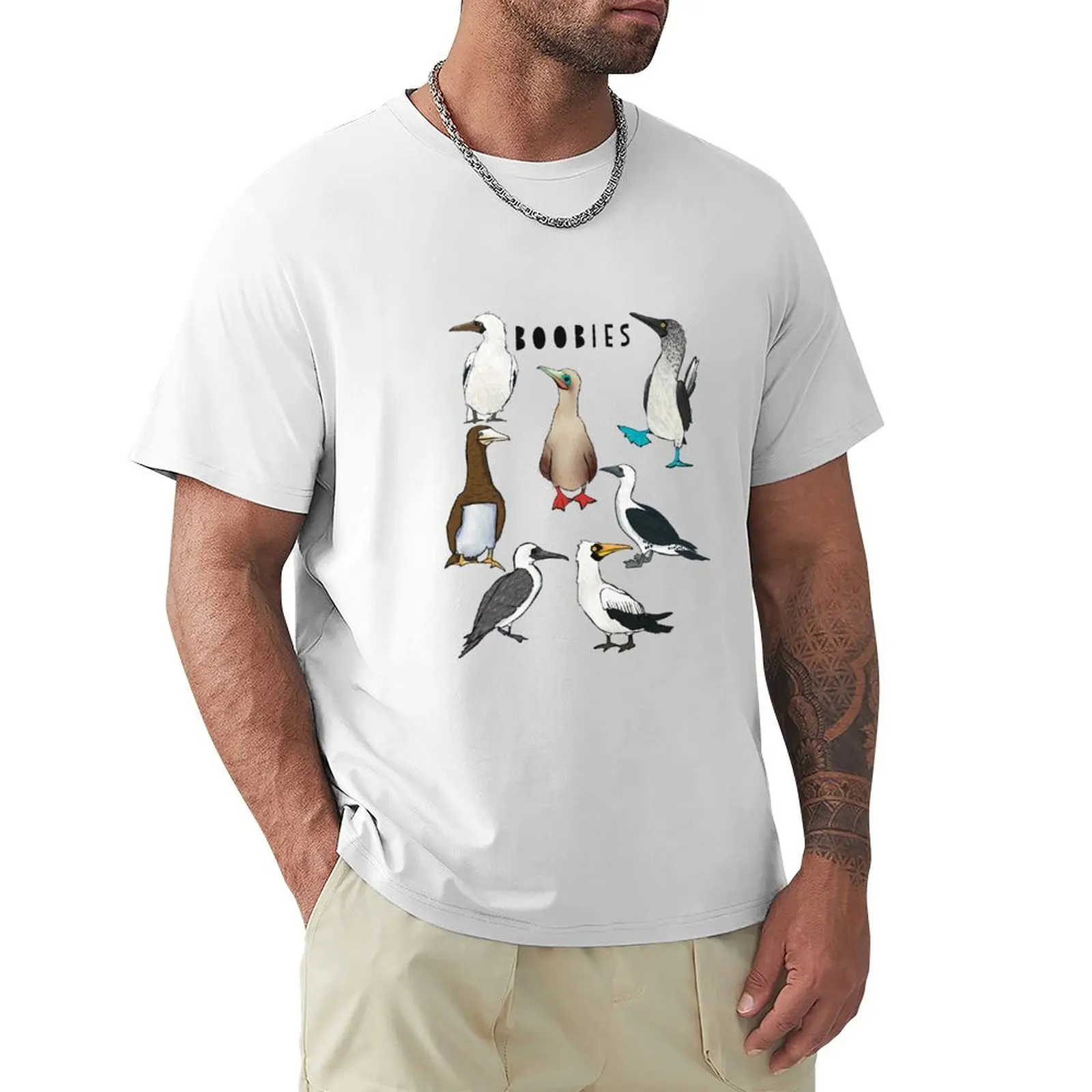 Boobies Bird Family, Puns, Facts T-Shirt boys animal print funnys t shirt men