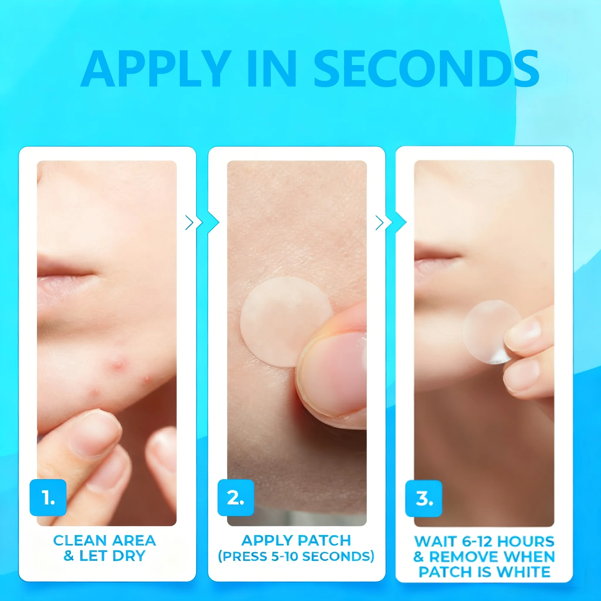 360 قطعة من رقع حب الشباب الغروانية المائية، لطيفة وغير مهيجة، خالية من الكحول وخالية من العطور، سهلة الحمل أثناء السفر.