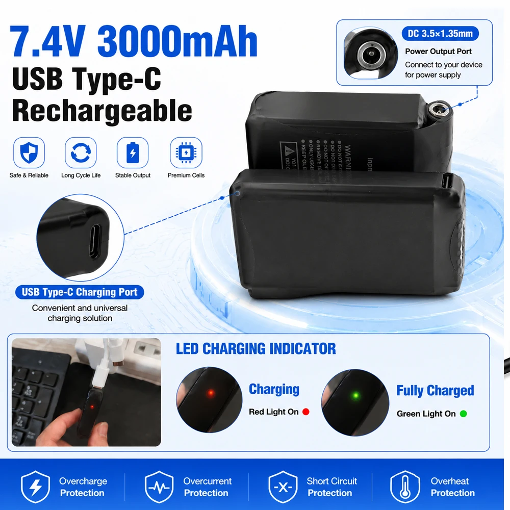 Литиевые аккумуляторы 7.4V 300 – обзор и цена Heated Vest Battery