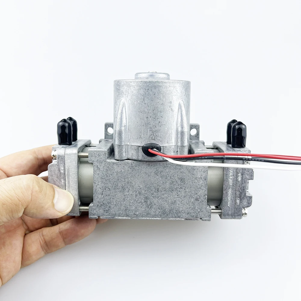 سوبر ارتفاع ضغط PF-08DH DC24V مصنع صناعة الأجهزة المخصصة مضخة المكبس مزدوجة الرؤوس لنقل الهواء