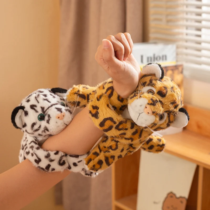 

Hot Sale Forest Animal Slapping Wristband Plush Toys Cozy Warm Koala Tiger Rabbit Leopard Snap Wristband Funny Children Toys