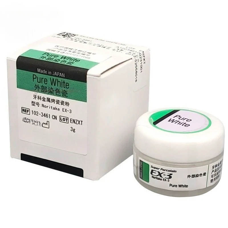 1 قطعة مسحوق البورسلين المعدني للأسنان لـ Kuraray Noritake EX-3 سطح مصبوغ الخزف A + B + C + D + مسحوق المينا عن طريق الفم فلورو