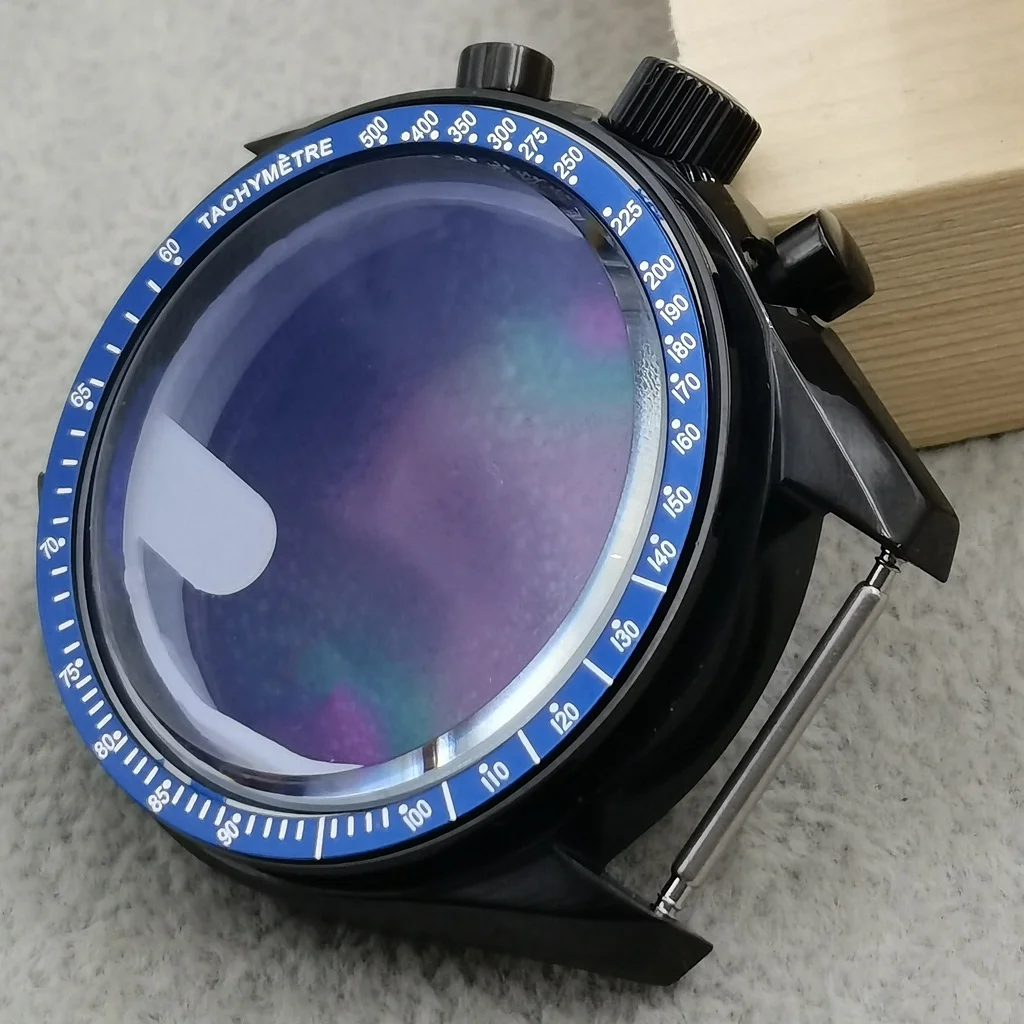 High Quality VK63 case 39.7mm moonswatch metal case chronograph case bezel,VK63 Fashion Business watch sealed back moon watch