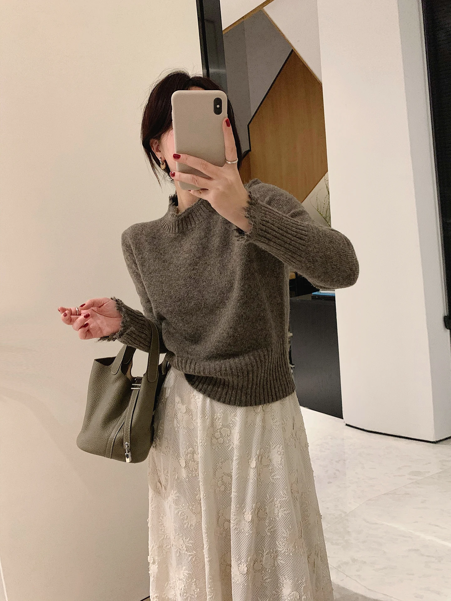 

Misslady Chic Fringed Soft Overhead Sweater Women's Top Versatile Gentle Knitwear Slimming Effect Vintage Sle Long Sve