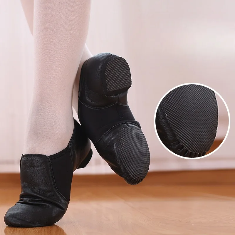 Chaussures de danse DN en tissu élastique personnalisé pour enfants, cuir de mouton, ballet latine adulte, échauffement de ballet pour filles