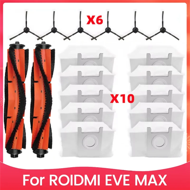 

SANQ 18 шт. щетка-фильтр и комплект пылесборника для ROIDMI EVE MAX, аксессуары для пылесоса, запасные части