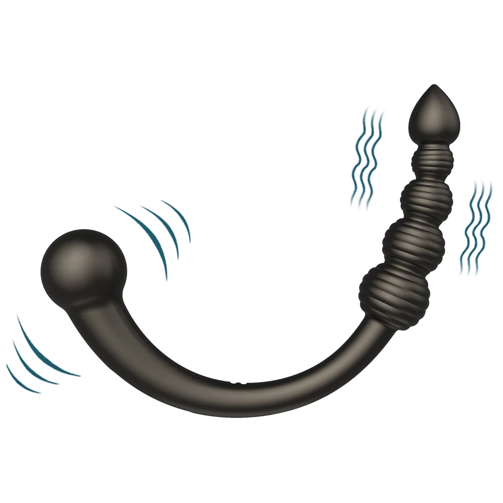 Anal Beads Butt Plug Adult for Men Women Couples, 10 Vibration Modes, G-spot Stimulator Male Prostate Massager