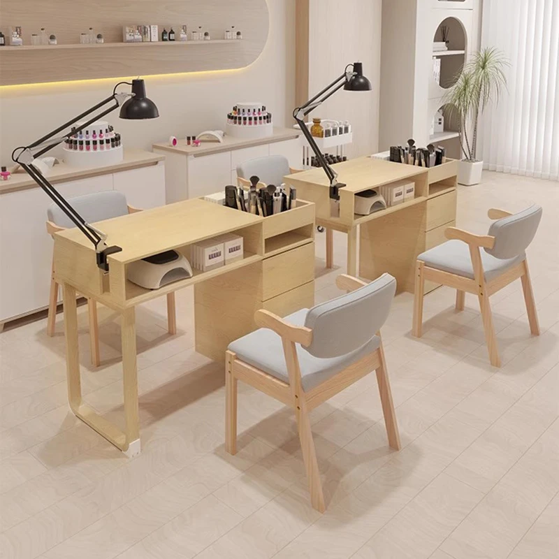 

Japanese Nail Tables Beauty Salon Storage Vacuum Cleaner Double Manicure Desk Table Professional Manicure Tables