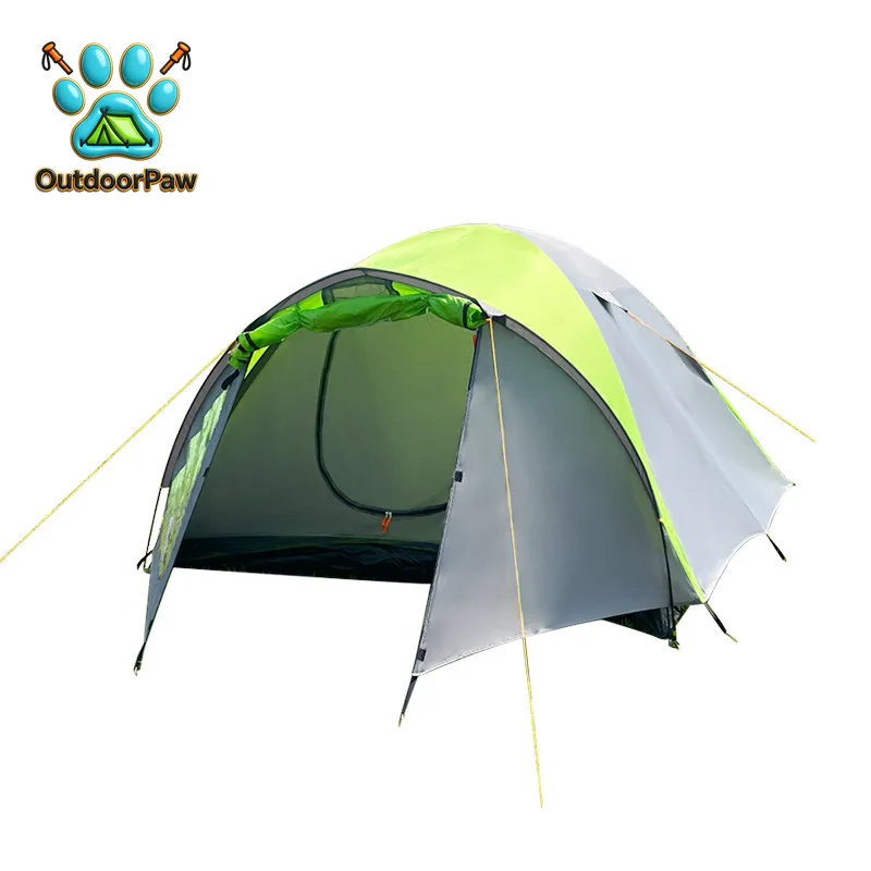 Outdoor camping tent Outdoor portable tent Camping net Four seasons windproof and rainproof Double layer mosquito proof 2-3 peo