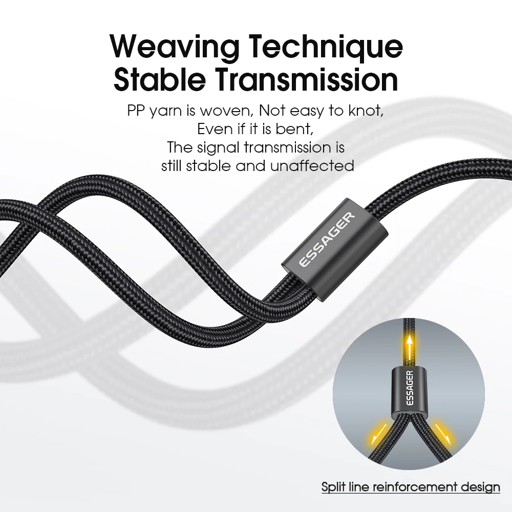 Essager RCA Audio Kabel Stereo 3,5mm zu 2RCA Kabel Stecker Auf Buchse AUX RCA Jack Y Splitter Für Verstärker audio Heimkino Draht