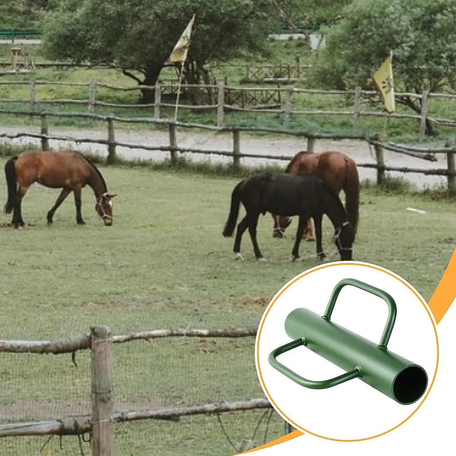 

Heavy Duty Metal T Post Pole Pounder with Handles Fence Post Rammer for Outdoor Security Fence Setup