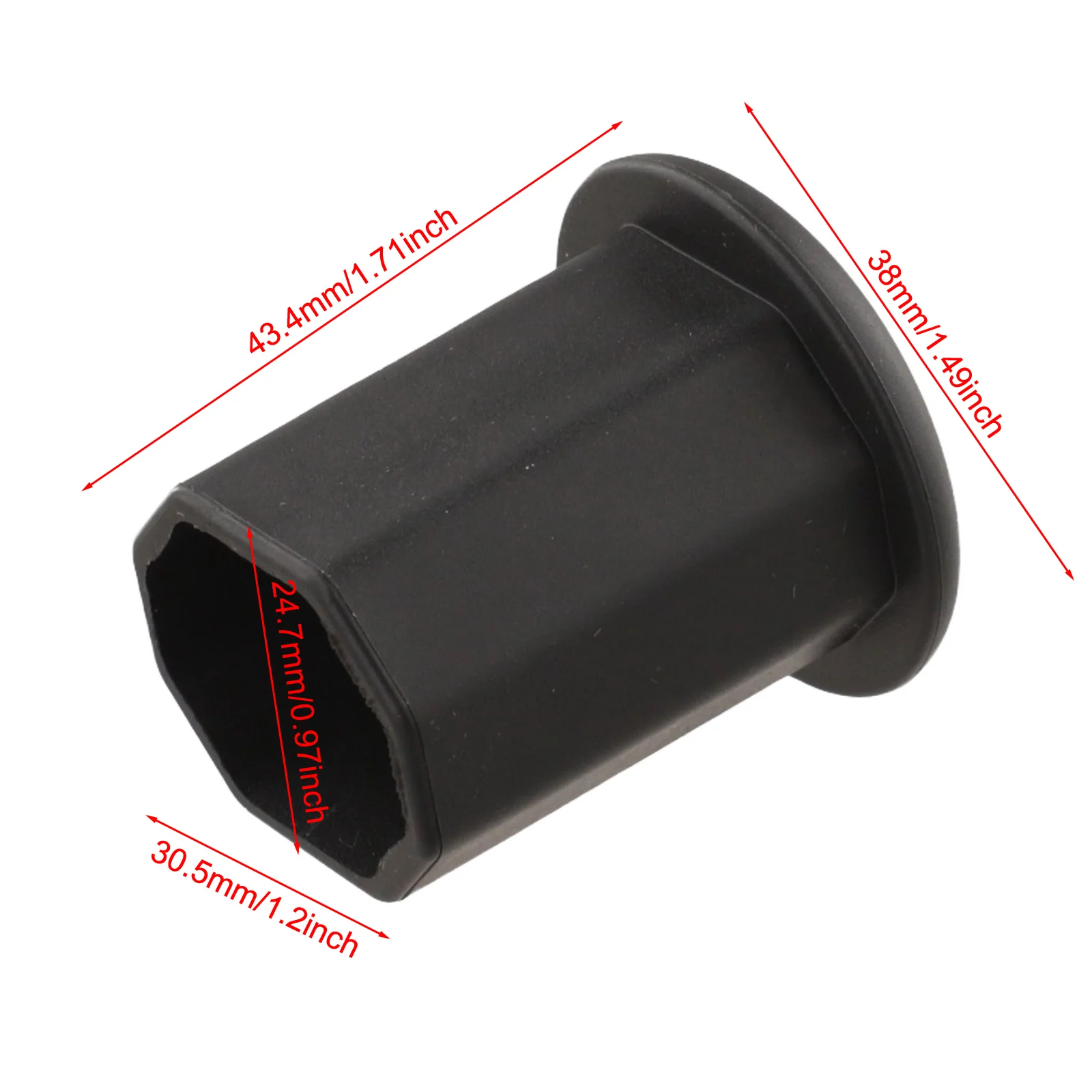 1.71 X 0.97 X 1.20 In Ice Hockey Shaft Cover Tail Cover For Hockey Shafts Hockey Tail Protector Extended Shaft Life