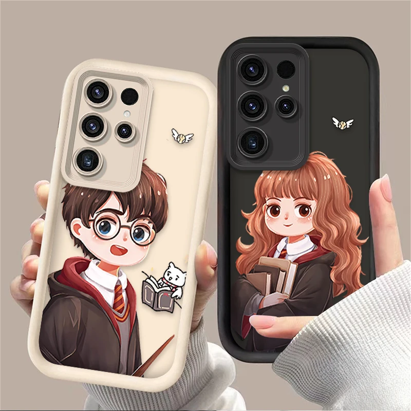 Cartoon Magician Silicone Phone Case For Samsung Galaxy S24 Ultra S23 S22 S21 Plus FE A54 A34 A14 A73 A53 A33 5G Soft Back Cover