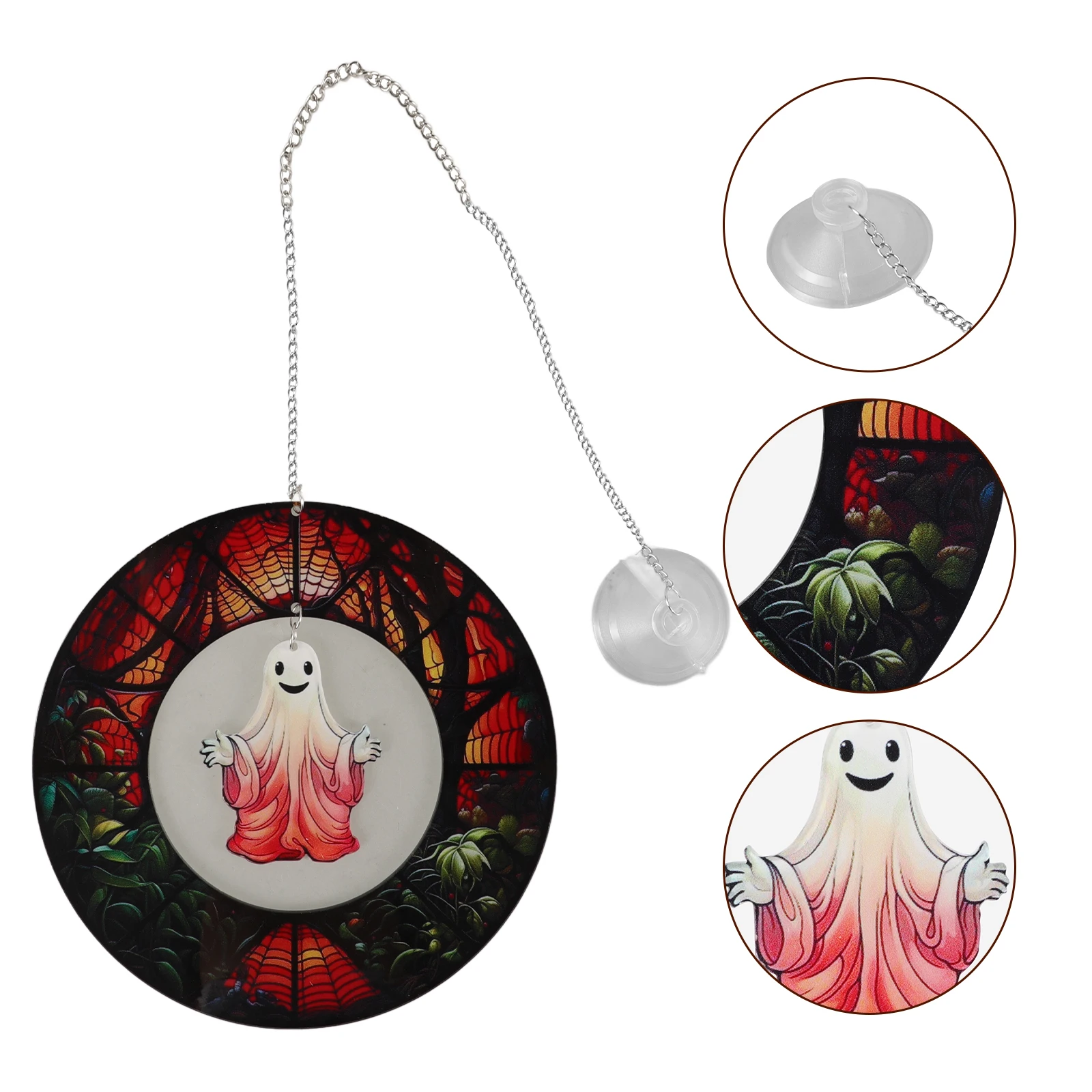 

Sturdy Swing Hanging Decor Halloween Acrylic Ghost Pendant For Outdoor Indoor Use Unique Spooky Decorative Pendant Simulation