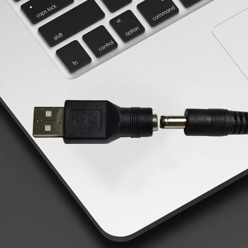 Y8AC USB auf DC-Adapter, USB 2.0 A-Stecker auf 5,5 x 2,1 mm für DC-Buchse