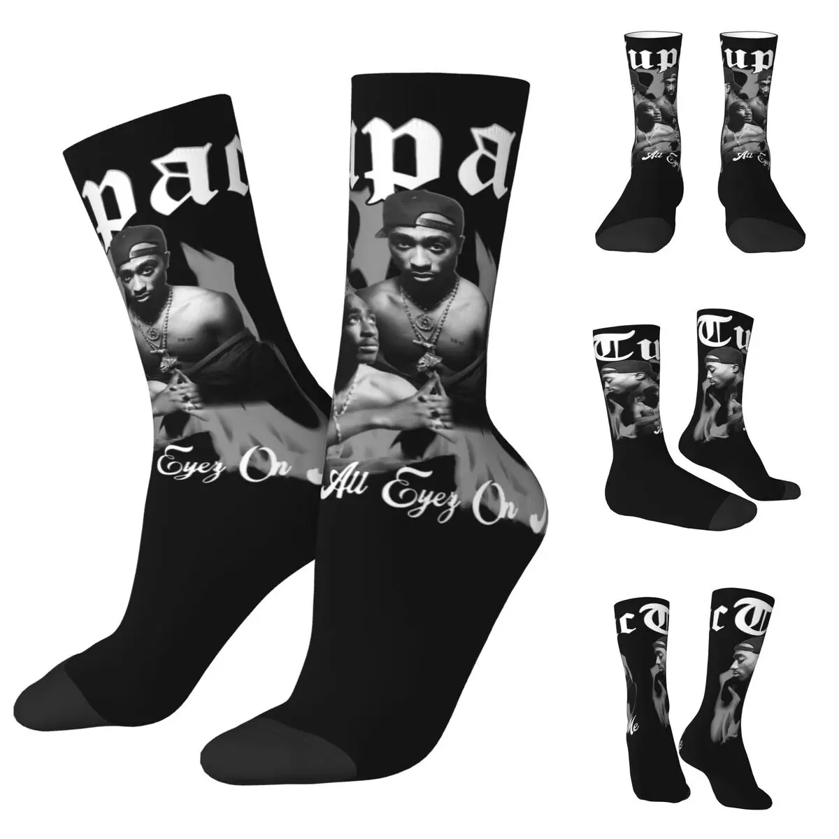 

3D printing cosy Unisex Socks,Running Rapper Tupac Interesting Four Seasons Sock