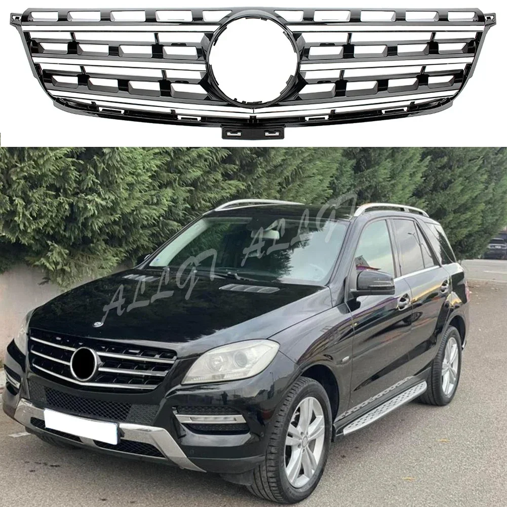 Car For Mercedes-Benz W166 ML300 ML350 ML400 450 ML500 Front Center Grille Bumper Grill 2012 2013 2014 ML Class OE Style