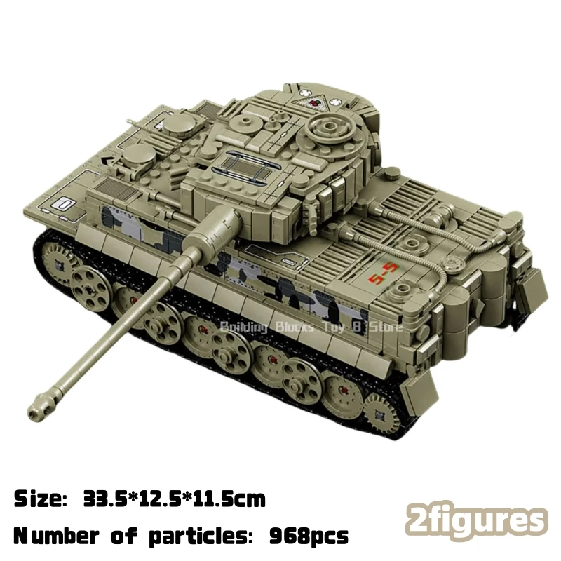 

WW2 Military Classic Tank Building Blocks Set NEW Army Armored Car Model War Weapon Panzer MOC Bricks Toys Adult Kids Boys Gifts