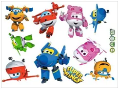 

self-adhesive Super Wings Plane Wall Art Stickers Decal Decor Vinyl Poster Mural removeable Custom DIY Kids gift