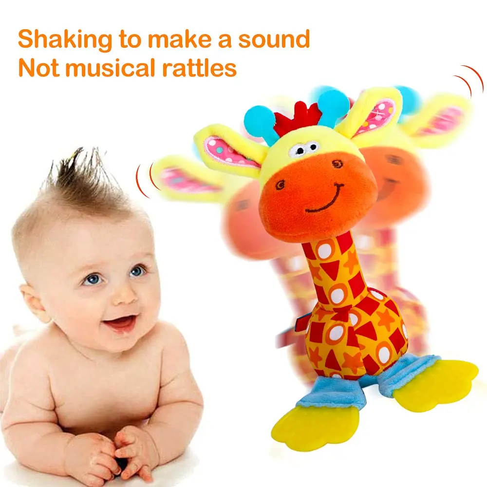 Baby Soft Rattles Shaker, พัฒนาการทารก Hand Grip ของเล่นเด็ก, Baby Sensory Learning ของเล่นยางกัด, คริสต์มาสของขวัญ