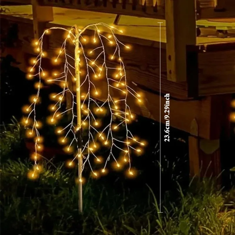 Garden Decoration Outdoor Waterproof Firecracker Fireworks Patio Pathway Lawn Party Camping Decoration Solar Led Light Outdoor
