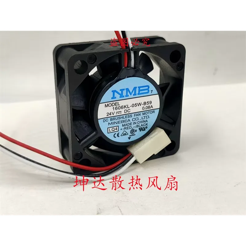 

NMB 1606KL-05W-B59 LQ4 DC 24V 0.08A 40x40x15mm 3-Wire Server Cooling Fan