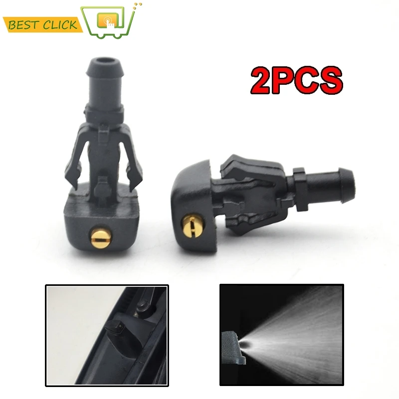 2PCS Front Windscreen Wiper Washer Jet Nozzle For Ford Crown Victoria Econoline F-150 Flex Taurus Freestyle Five Hundred