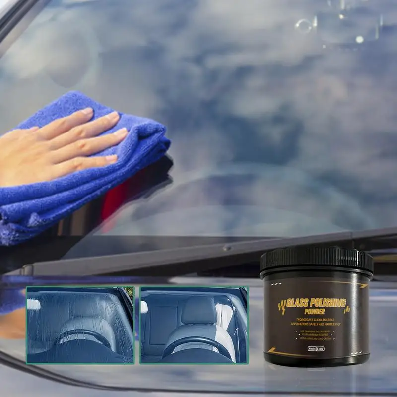 Esmalte de parabrisas para coche SUV, limpiador de ventanas en polvo, polvo de pulido de vidrio automotriz para ventana lateral del parabrisas delantero