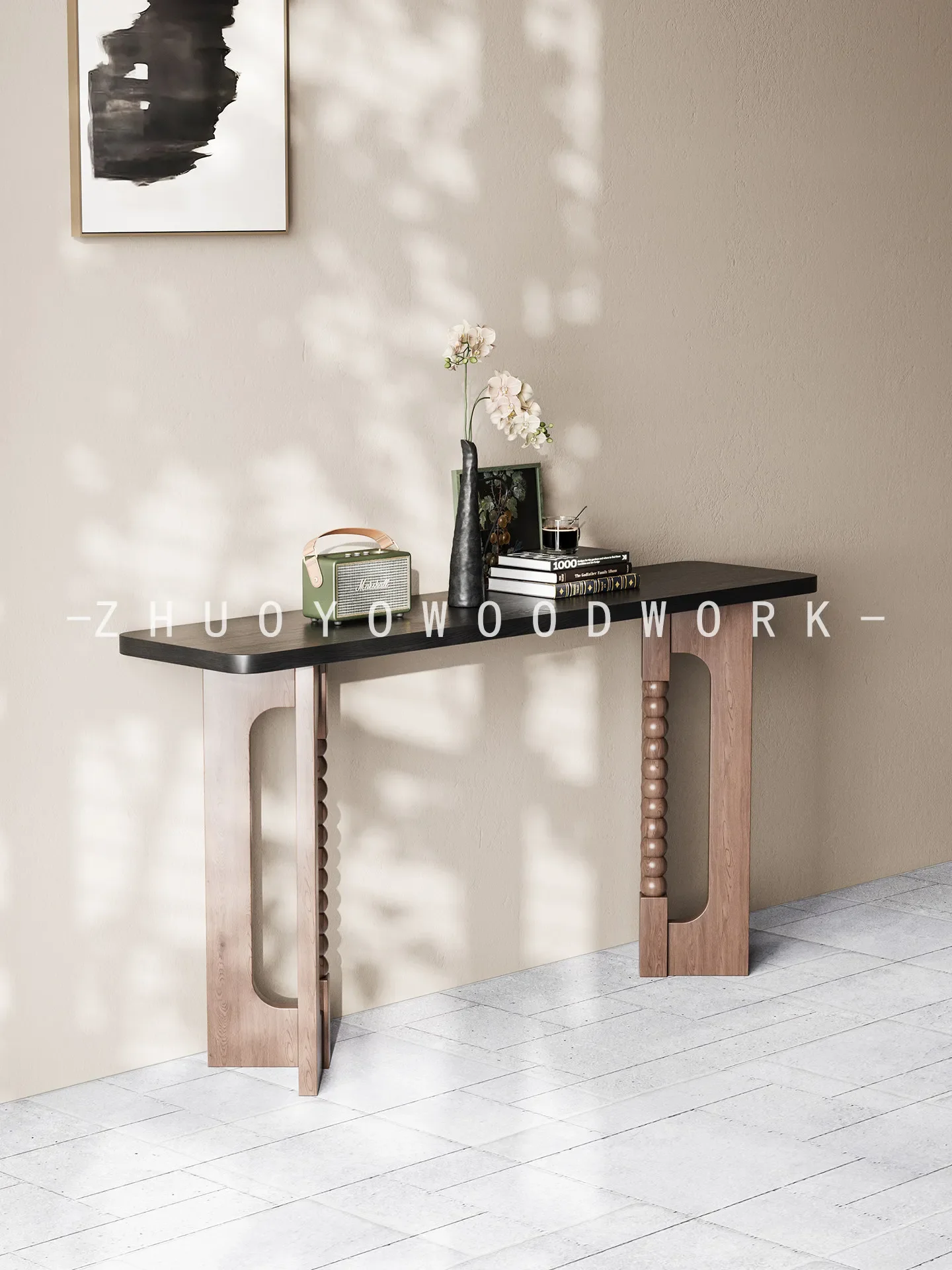 medieval solid wood entrance table household end view table entry door strip case against the wall table case medieval
