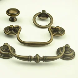 Handles Antique Decorative Zinc Alloy Pull Handles New Chinese Style for Kitchen with Mounting Screws Furniture Door Knobs