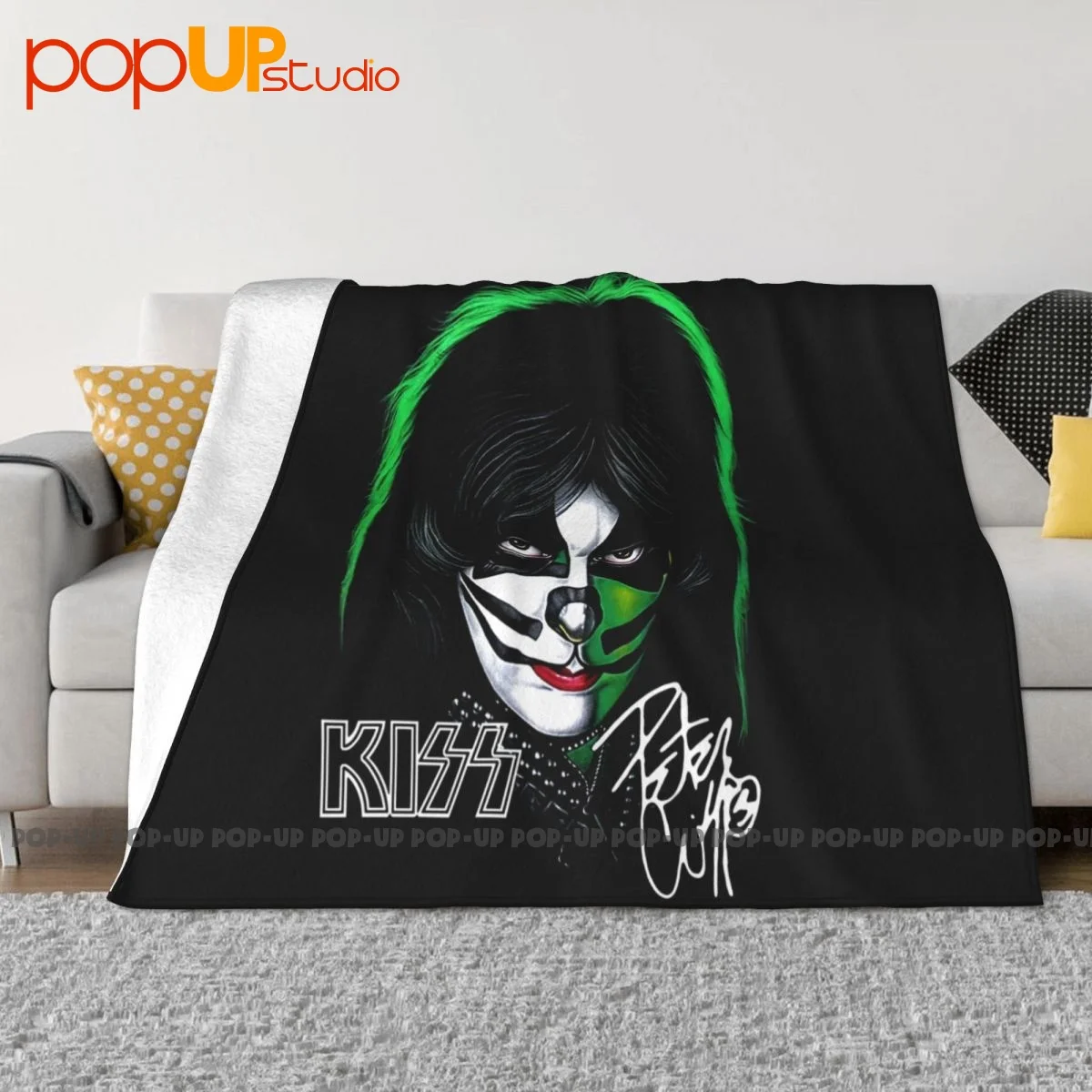 Kiss Rock Band Music Peter Criss Blanket Velvet Classic Plus Velvet Bedding Supply Mechanical Wash