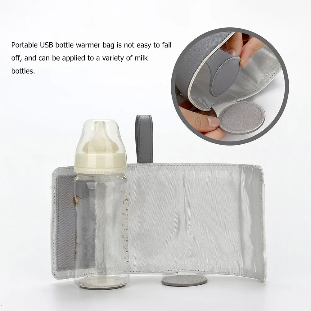 

Baby Bottle Warmer Bag Portable USB Charging Milk Warmer for Travel Breastmilk Bottle Heater on The Go Mommy Hospital Bag