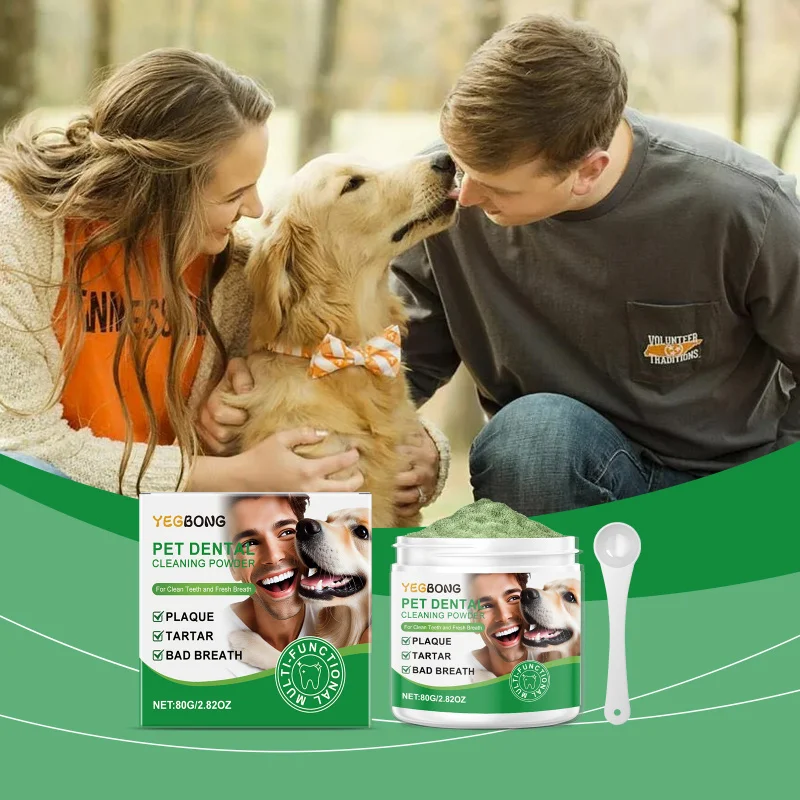

Dog Teeth Cleaning Powder-Dental Care Powder For Fresh Breath Plaque Control - Gentle Tartar Remover For Pets With Mint Flavor