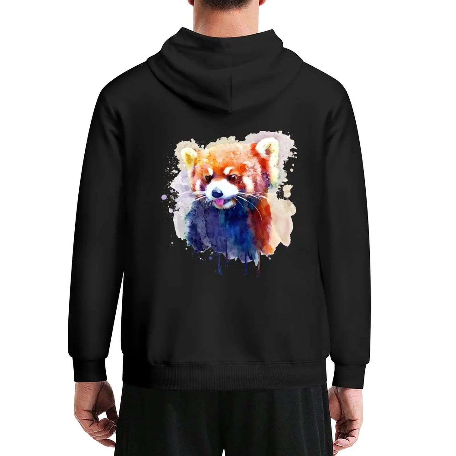 

Red Panda Portrait Hoodie hooded shirt anime clothes men's sweat-shirt winter clothes big size hoodie