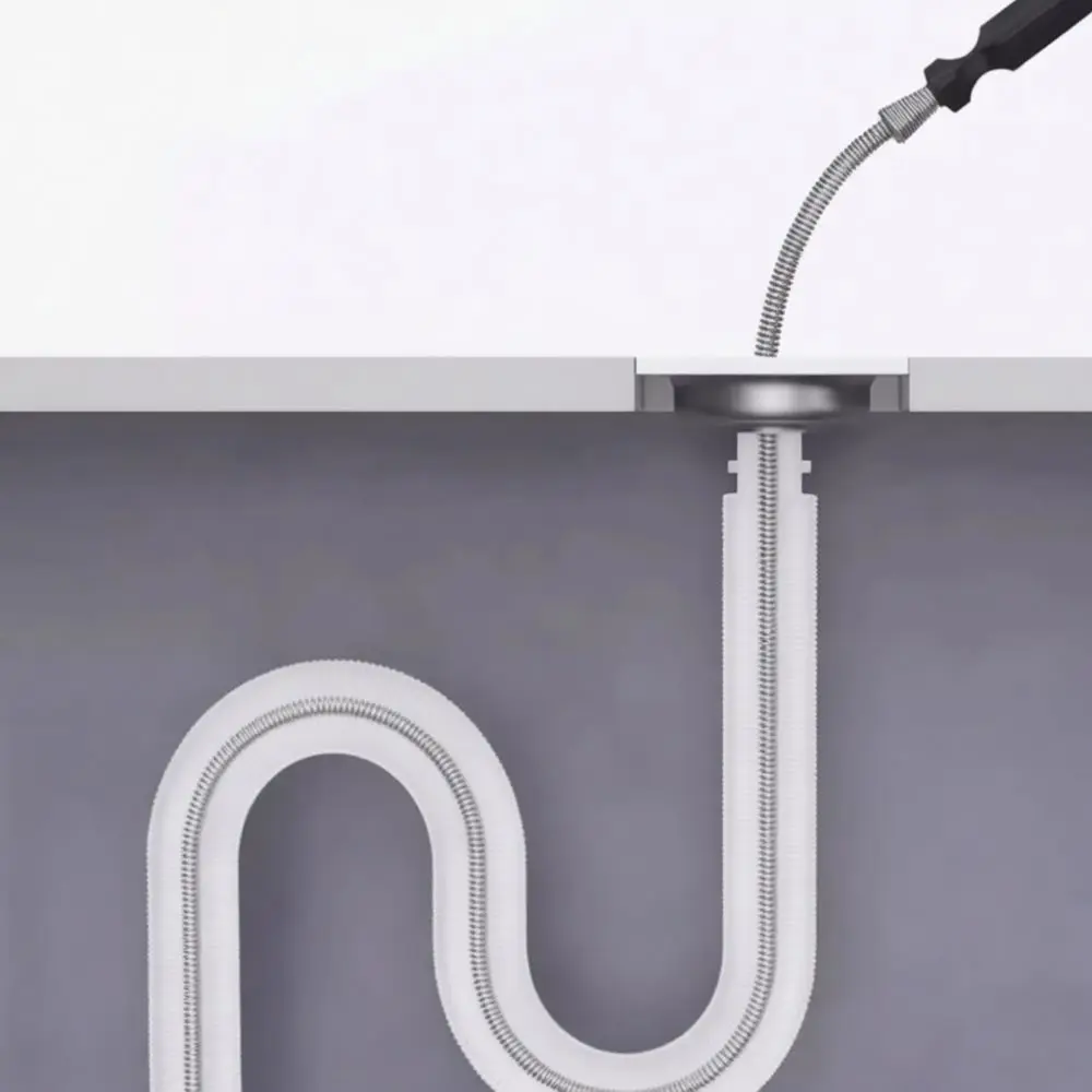 Spring Pipe Dredging Tool Kitchen Sink Bathroom Drain Cleaner Toilet Clog Remover Flexible Steel Plumbing Cleaning Snake