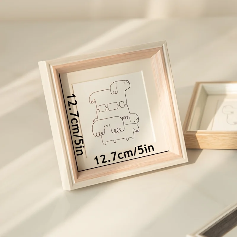 3pcs 5inch Square Empty Photo Frames, Beautiful And Exquisite(Excluding Art Core), Photo Display Frame, Cute Desktop Photo Frame