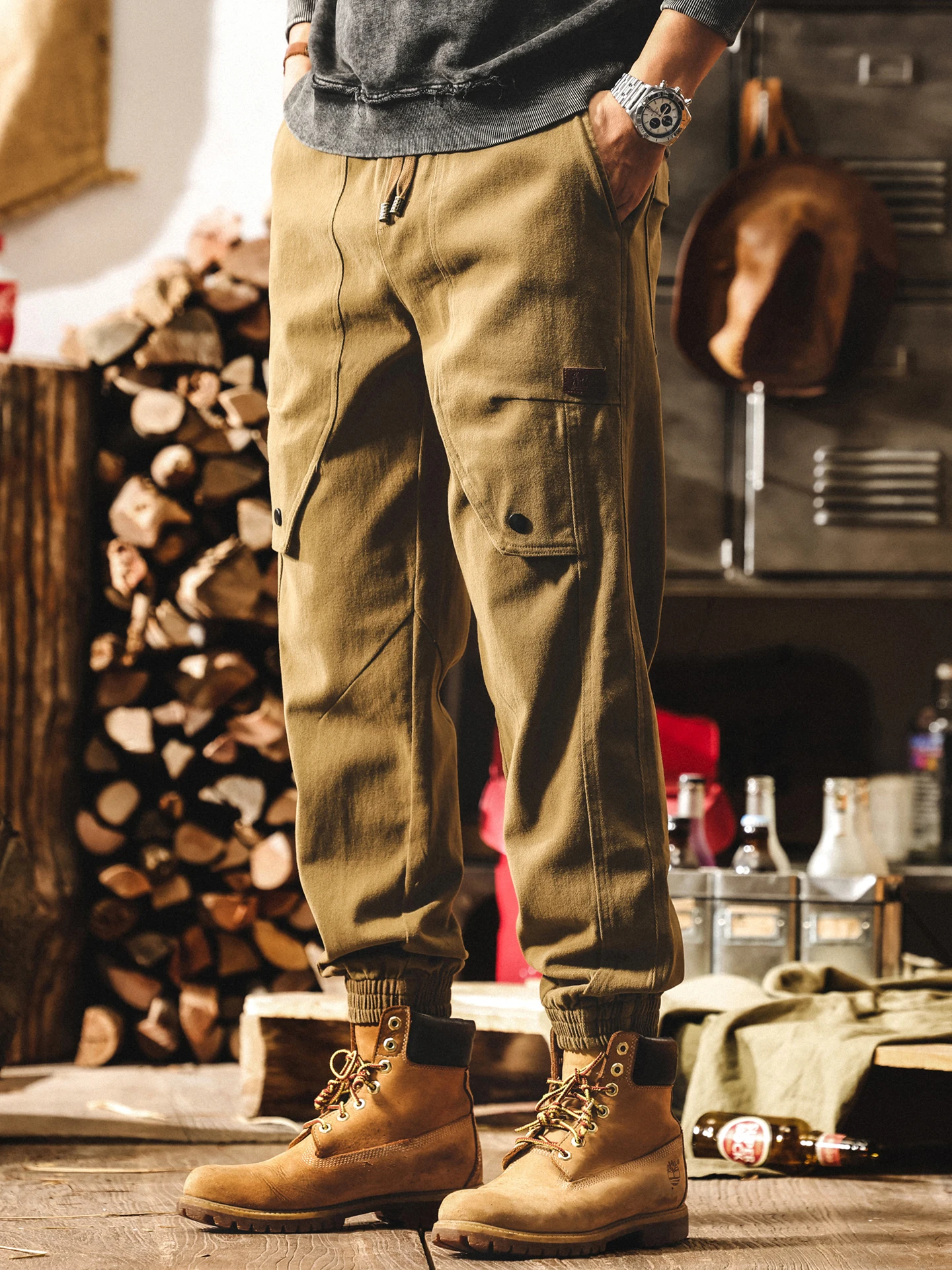 

American Sle Loose Fit Casual Workwear Pants Men's Autumn New Outdoor Trendy Brand Loose Cuffed Men's Pants Leisure Trousers