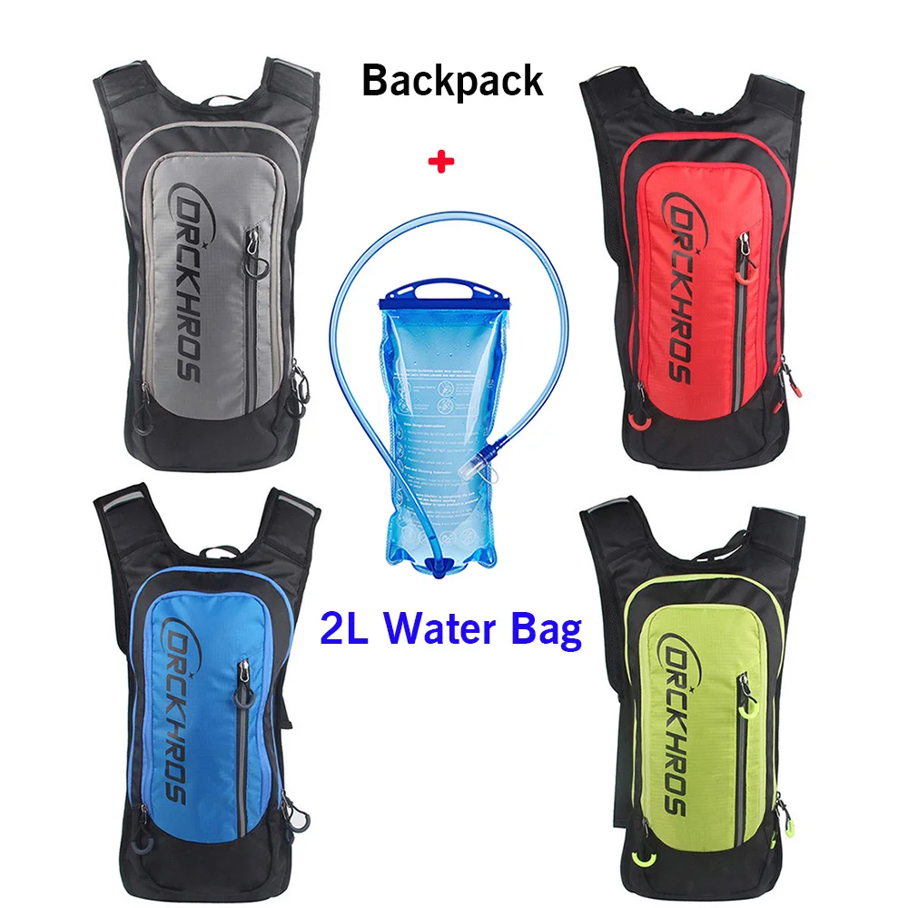 Outdoor Sports Running Water Bag Backpack Bike Riding Hydration Rucksack Hiking Climbing WaterBag Inner Bladder Knapsack 2L Set