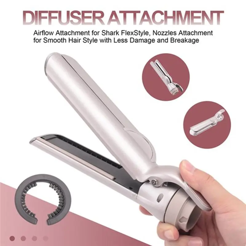 zzzzi Airflow Attachment for Shark FlexStyle Nozzles Attachment Smoothing Comb Nozzle for Smooth Hair Style A