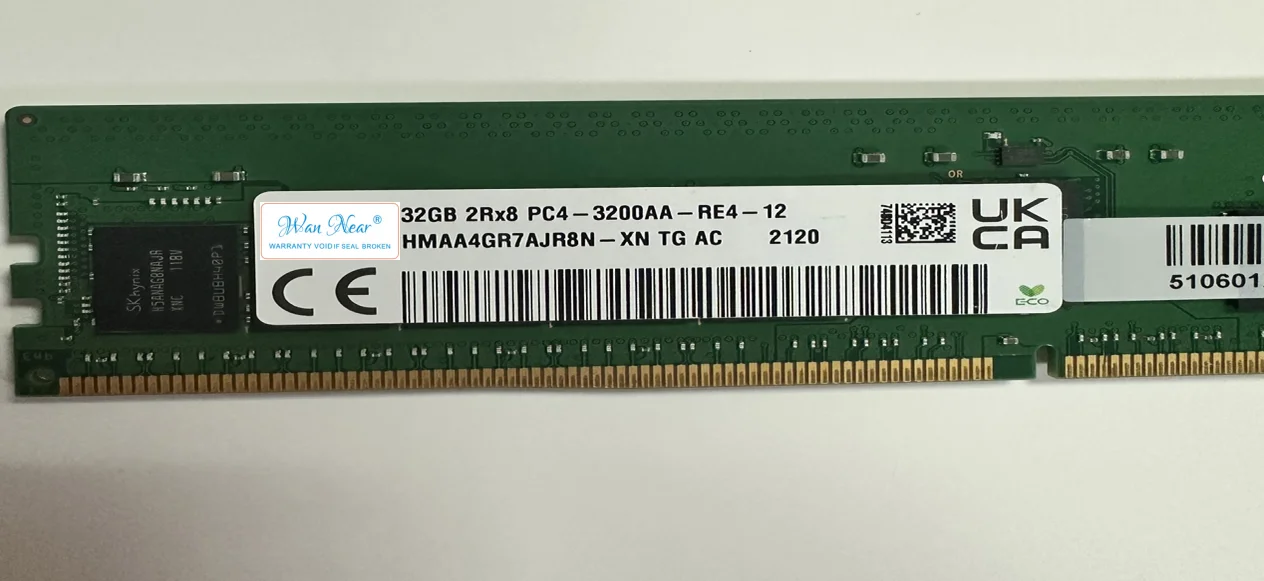 

Для 32G 2RX8 PC4-3200AA REG ECC HMAA4GR7CJR8N-XN