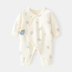 Lawadka 0-6 mesi neonato ragazza ragazzo pagliaccetto cotone solido morbido neonato tuta Casual stampa vestiti per ragazze ragazzo primavera autunno