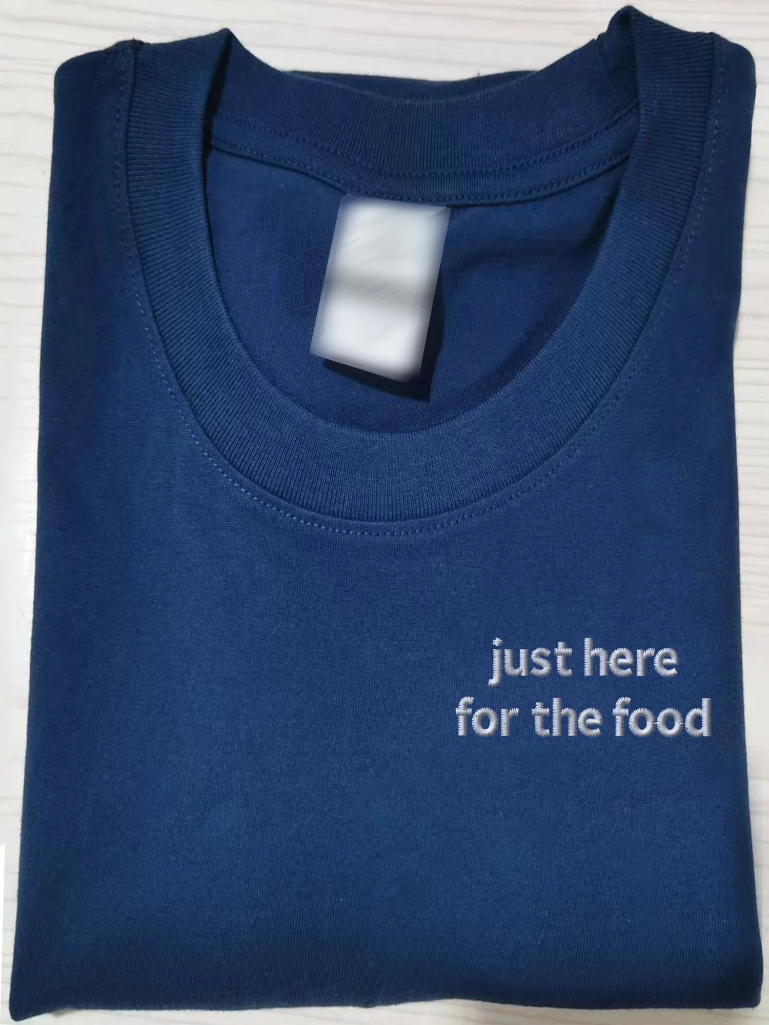 

Alphabet Embroidery Tee Shirt Food Statement Embroidered Tshirt Cotton Luxury T-shirt Embroidery Brand Clothing T Shirt Gift