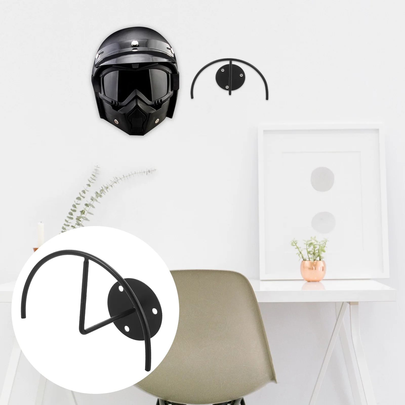 

2 шт. держатель дисплея прочная углеродистая сталь настенная стойка для мотоцикла аксессуары для мотоциклов вешалка для шляп