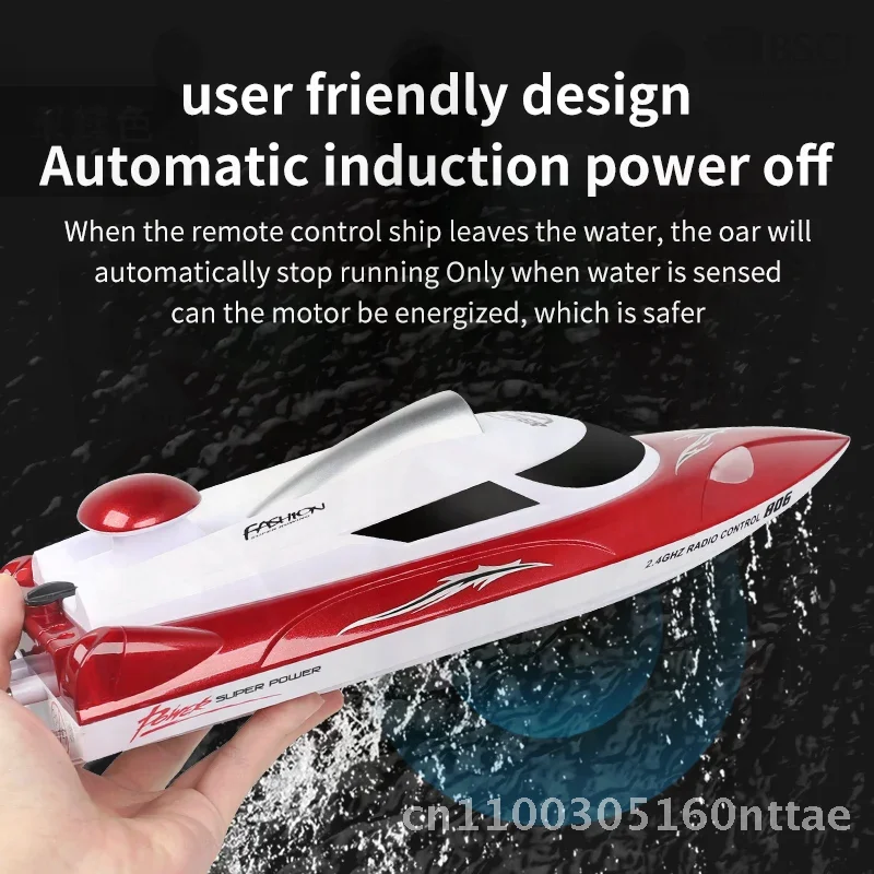 

5 км/ч HJ806 2,4G высокоскоростная гоночная лодка с дистанционным управлением с системой водяного охлаждения/высокоскоростная радиоуправляемая лодка детская модель игрушки