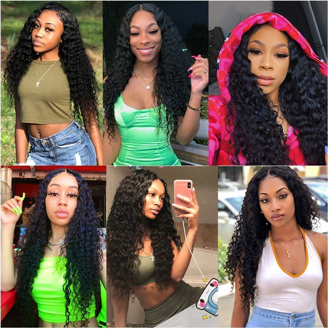 13x4 Water Wave Brazilian Lace Frontal Closure Pre Plucked Lace Frontal 4x4 Lace Closure 100% Human Hair Remy Hair Natural Color