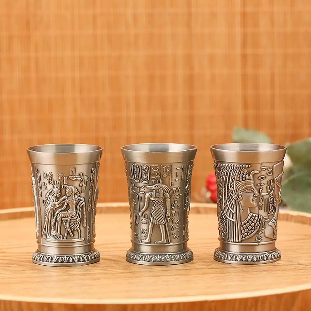 Great Wine Glass Long Lasting Shot Cup Anti-deformed Queen Apollo Pattern Egypt Cocktails Cup  Attractive