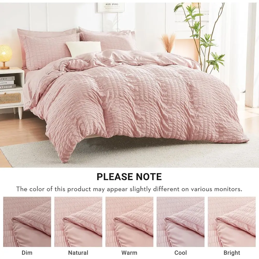 طقم لحاف كاليفورنيا كينج من النسيج القطني الفاخر مكون من 7 قطع لجميع المواسم، وسرير كوين مع ملاءات وأكياس وسادات وأغطية شمس